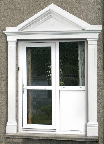 winged victorian door surround