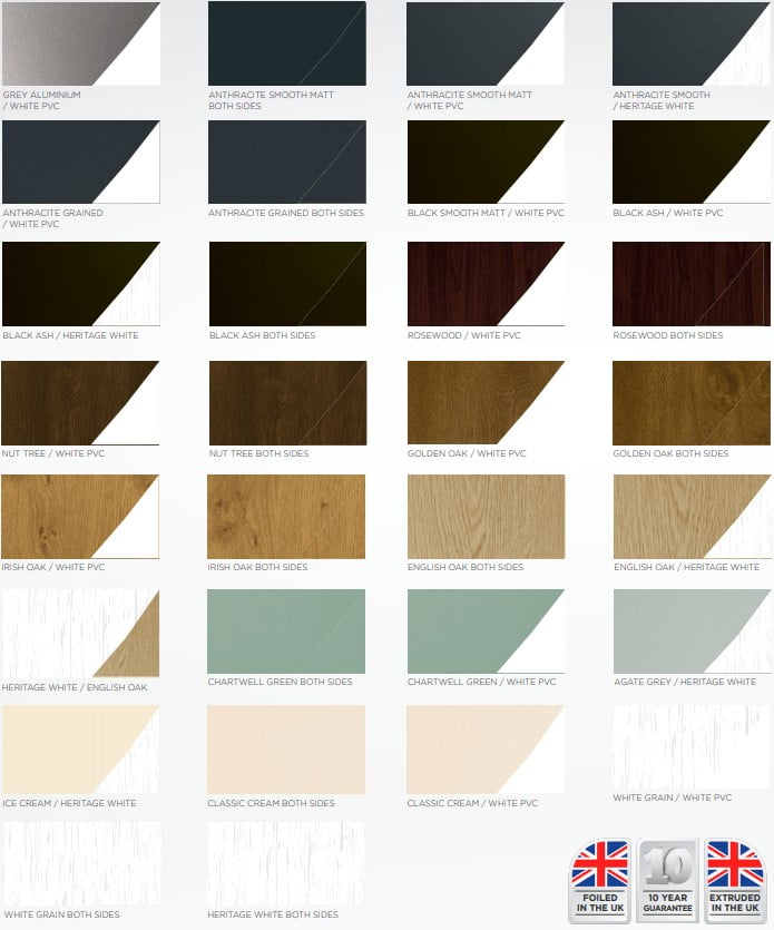 flush window upvc colours